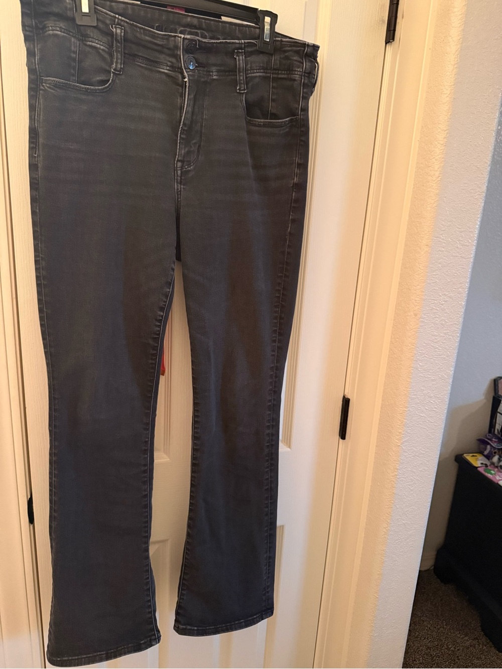 American Eagle Outfitters Dark Gray Flare Jeans